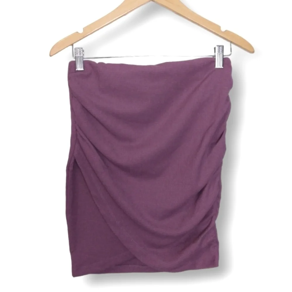 New Free People Angie Wrap Skirt In Plum Size Small - Picture 2 of 6